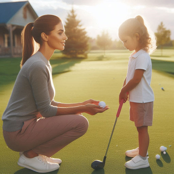 Tips for teaching golf to children.