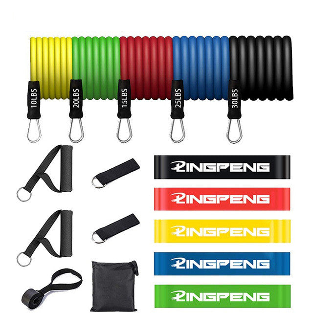 Resistance Bands Set 7 Piece Exercise Band Portable Home Gym